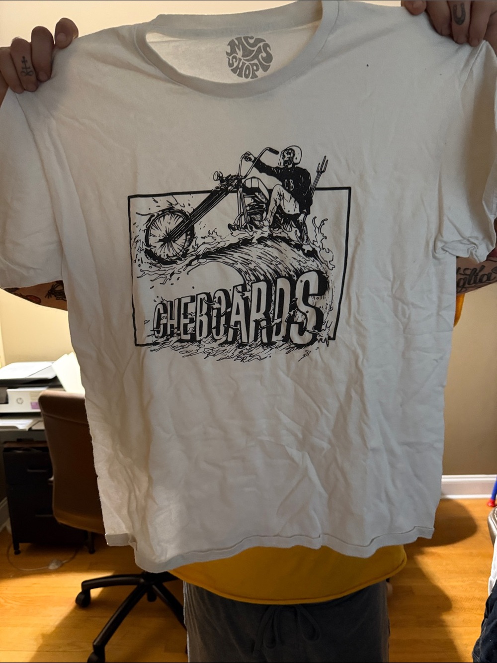 White Graphic Short-Sleeve Tee
